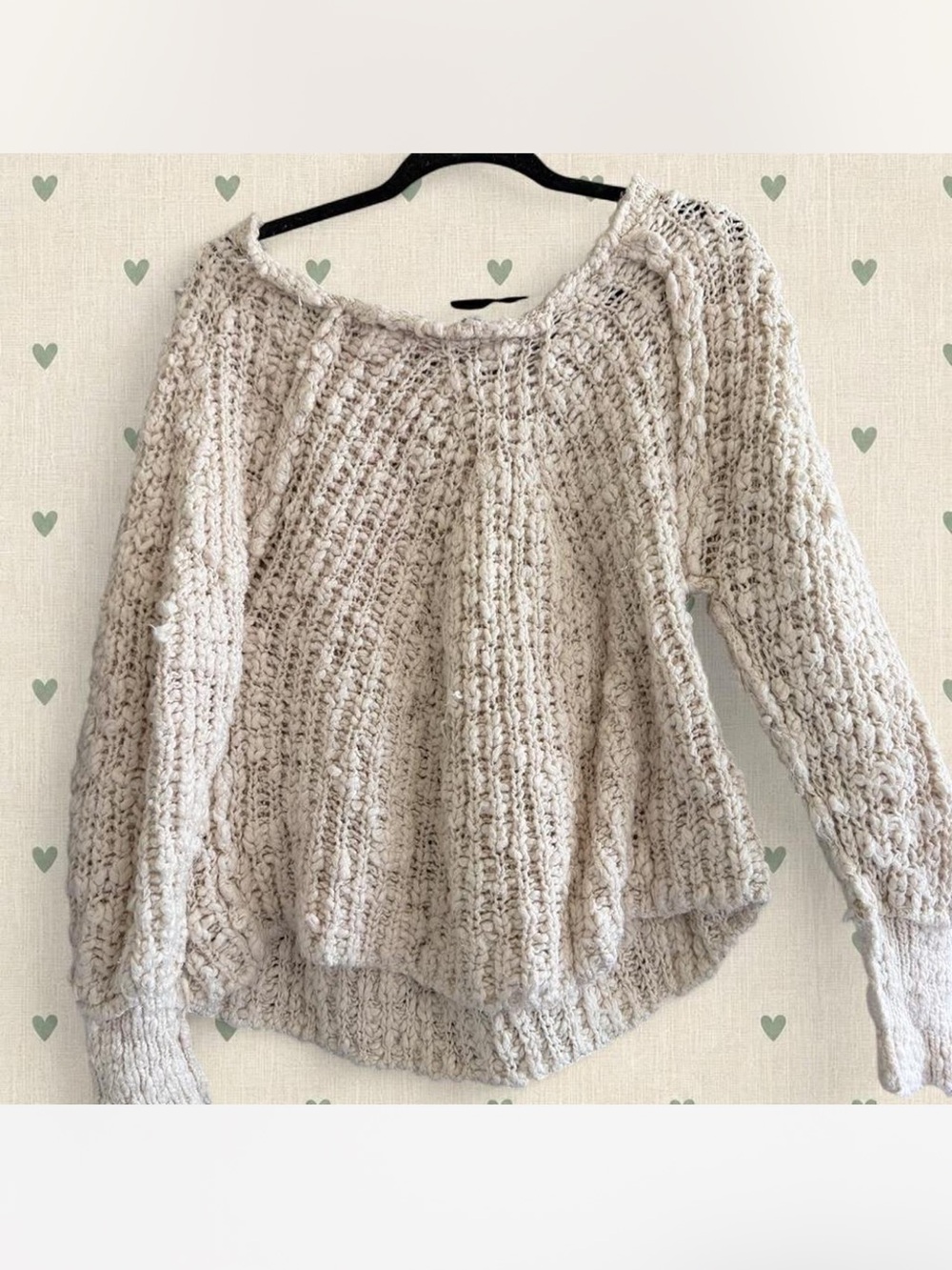 Free People Off-the-Shoulder Chunky Knit Sweater - Cream